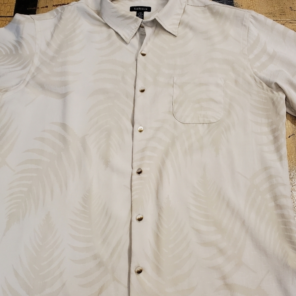 🤴👔🌿 Van Heusen Dress Shirt L 16 - 16 1/2